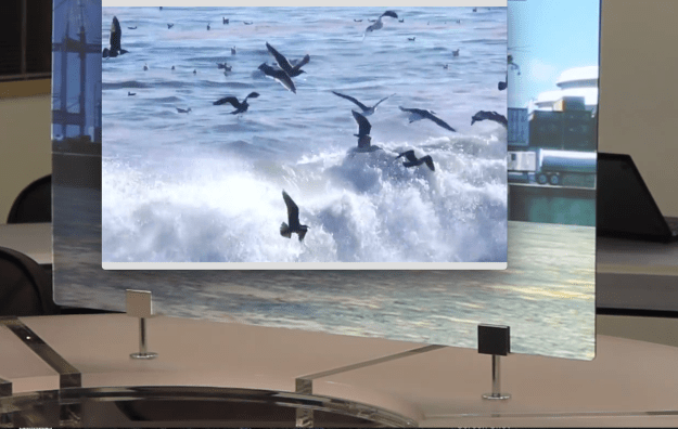 Transparent rear projection